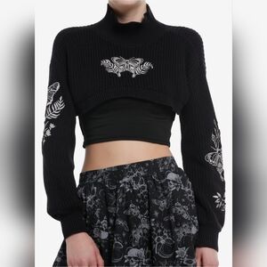Cosmic Aura Knitted Girls Crop Sweater L XL Shrugs